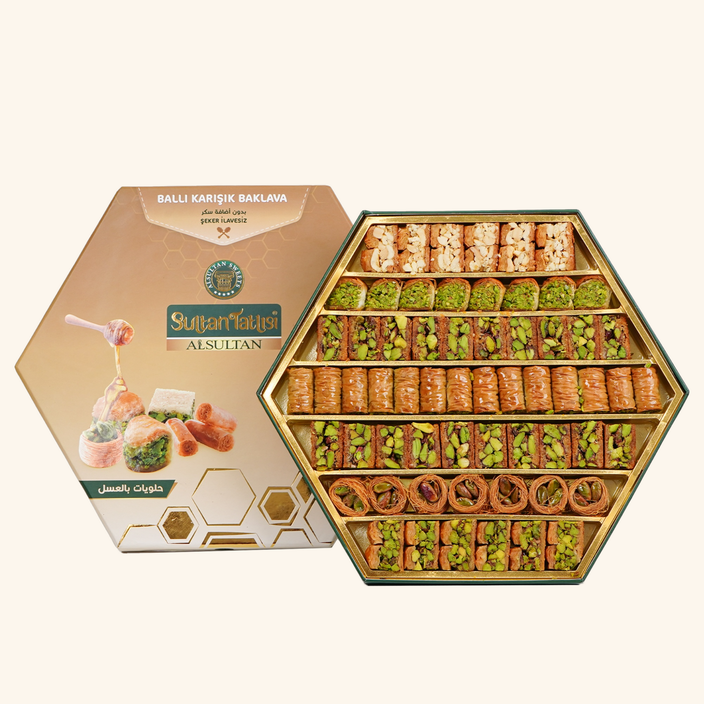 Lyxig 6 typer Baklava med honung (700g)