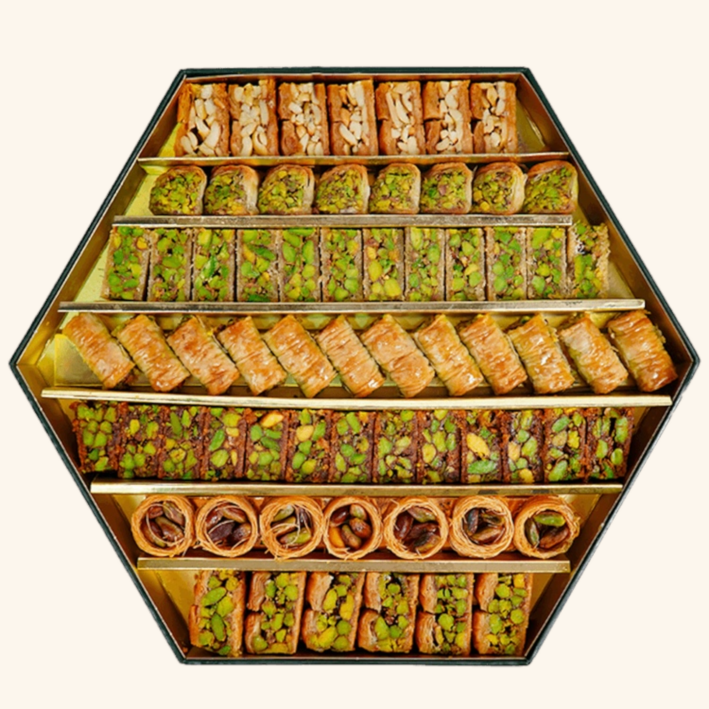 Lyxig 6 typer Baklava med honung (700g)