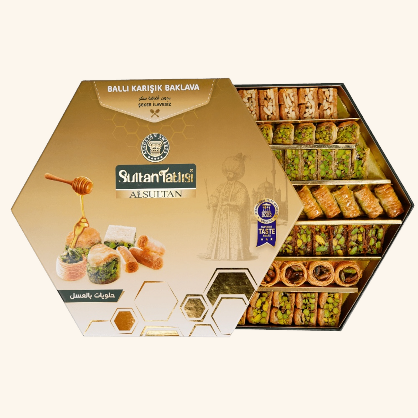 Lyxig 6 typer Baklava med honung (700g)